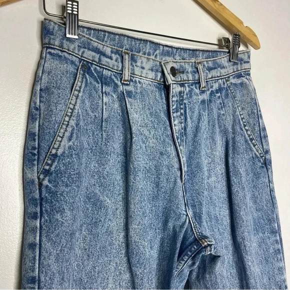 Levi's Acid Wash Orange Tab Vintage Mom High Rise Taper Straight Jeans Size 29 - Picture 6 of 10